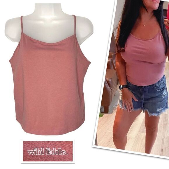 Wild Fable Crop Spaghetti Strap Tank Top Cami - Picture 1 of 12